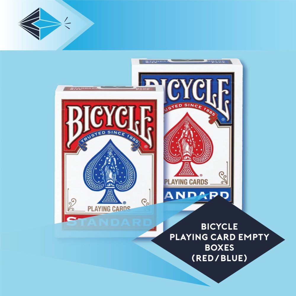 Genuine Bicycle Playing Card EMPTY BOXES Red and Blue