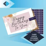 Card Catch Stickers - Rectangle On Sheets