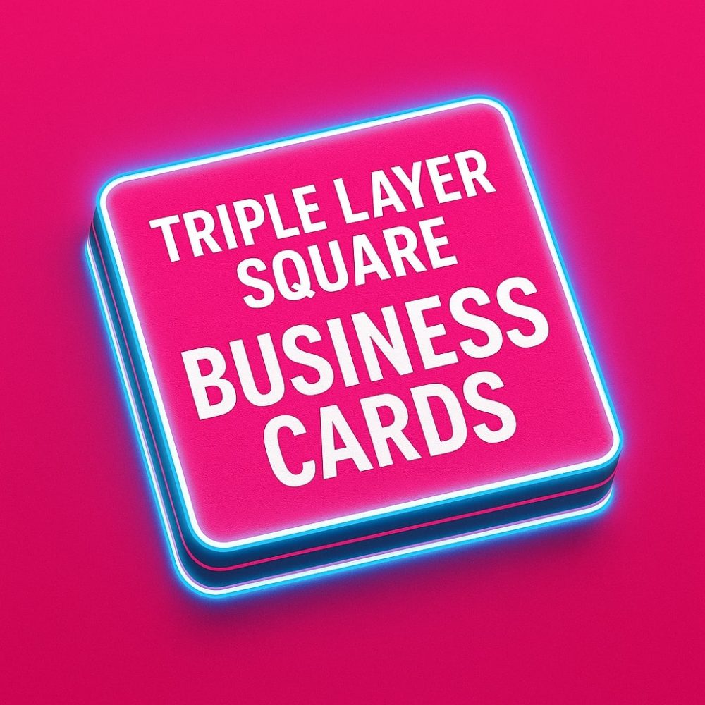 Triple Layer Square Business Cards Printing Stockport / Manchester